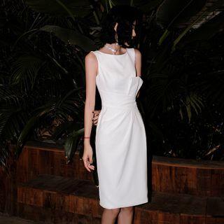 Paneled Midi Sheath Tank Dress