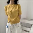 Short-sleeve Reversible Knit Top