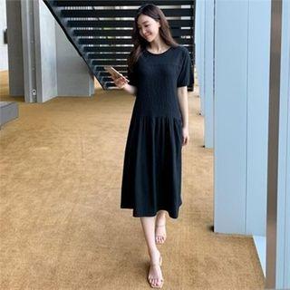 Smocked-panel A-line Dress