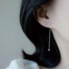 Heart Sterling Silver Asymmetrical Dangle Earring