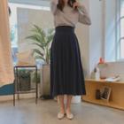 A-line Maxi Pleat Skirt