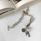 925 Sterling Silver Chained & String Layered Bracelet 1 Pc - As Shown In Figure - One Size