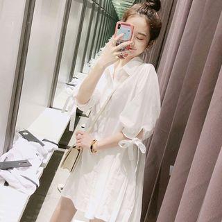 3/4-sleeve Pleated Shirt