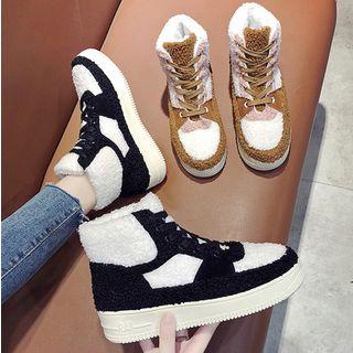Faux Shearling High-top Sneakers