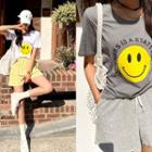Smiley Print Regular-fit T-shirt