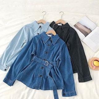 Single-breasted Denim Long-sleeve Jacket