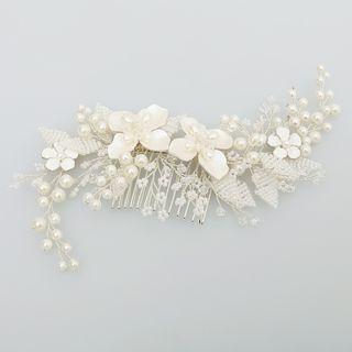 Wedding Bridal Flower Hair Clips Silver - One Size