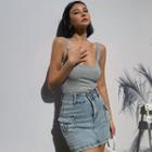 Open-back U-neck Crop Tank Top