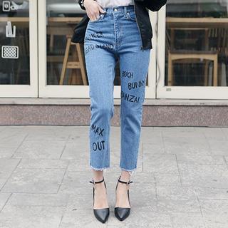 Lettering Jeans