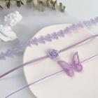 Resin Rose / Butterfly / Lace Flower Choker