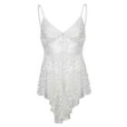 Embroidered Mesh Flowy Camisole Top