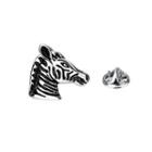 Fashion Personality Horse Head Brooch Silver - One Size