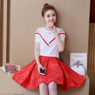 Mock Two-piece Cutout Dress