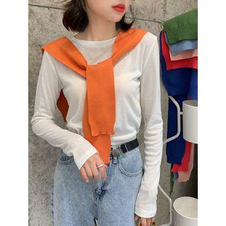 Colored Knit Shawl