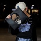 Sequined Skull Pouch