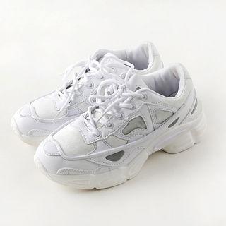 Couple Faux-leather Running Sneakers