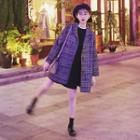Houndstooth Notched Lapel Coat