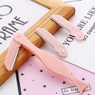 Set: Foldable Eyebrow Razor + Replacement Blade Pink - One Size