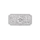 Fashion And Elegant Geometric Texture Brooch With Cubic Zirconia Silver - One Size