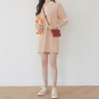 Short-sleeve Mini Shift Polo Dress