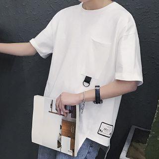 Asymmetric Hoop Short-sleeve T-shirt