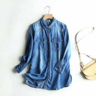 Long-sleeve Denim Skirt