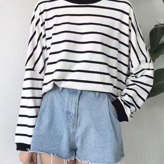 Stripe Long-sleeve Sweatshirt