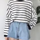 Stripe Long-sleeve Sweatshirt