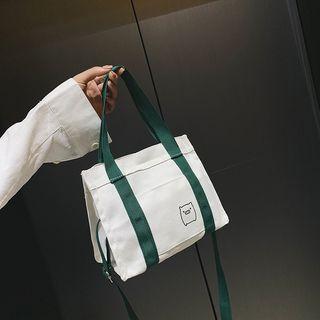 Pig Embroidered Canvas Tote Bag