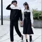 Couple-matching Long-sleeve Midi A-line Dress / Pants