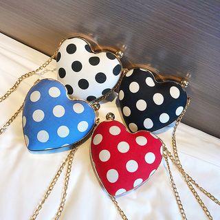 Polka-dot Heart Cross Bag