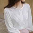 Round-neck Embroidered Blouse