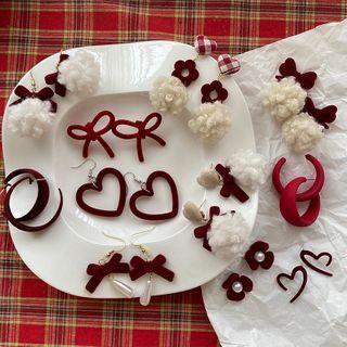 Faux Fur / Flannel Earring (various Design)