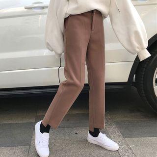 Plain Woolen Cropped Dress Pants