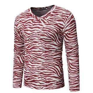 Long-sleeve Zebra Print Top
