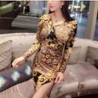 Long-sleeve Leopard Print Bodycon Dress