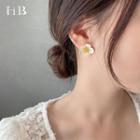 Alloy Flower Earring 1 Pair - White - One Size
