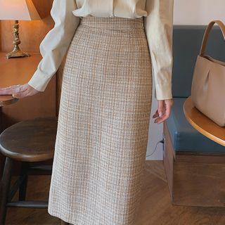H-line Long Tweed Skirt