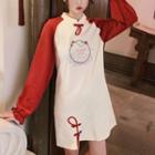 Raglan Long-sleeve A-line Dress