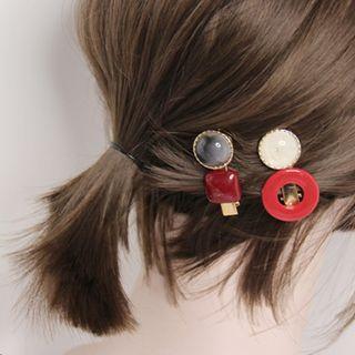 Button Accent Hair Clip