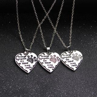 Heart-shaped Lettering Necklace