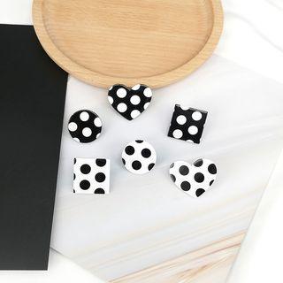Polka Dot Stud Earring / Clip-on Earring