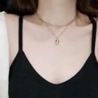 Stainless Steel Bead Pendant Choker Necklace