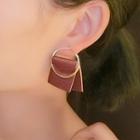 Faux Leather Hoop Earring
