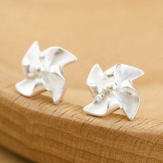 925 Sterling Silver Wind Wheel Earrings
