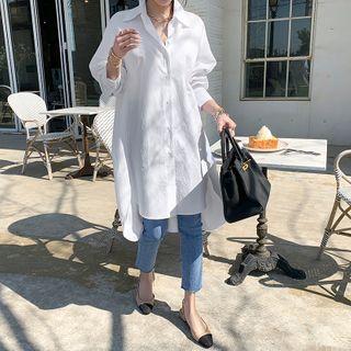 Dip-back Boxy Shirtdress & Sash