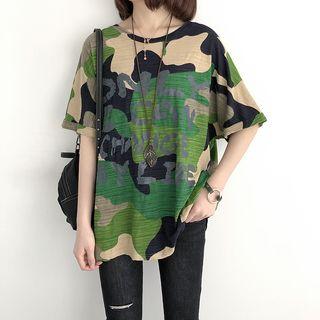 Short-sleeve Camouflage T-shirt Camouflage - One Size