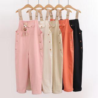 Bear Plush Straight Leg Dungarees