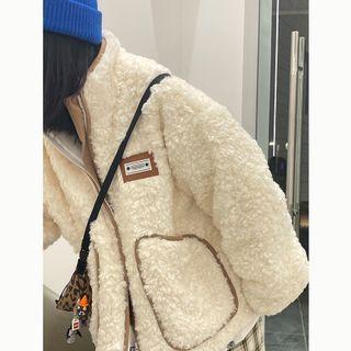 Fluffy Zip Jacket 429 - Off-white - One Size