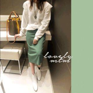 Lace-trim Letter Print Pullover